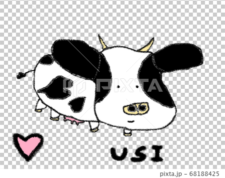 かわいい牛のイラストのイラスト素材 68188425 Pixta