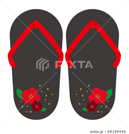 日本文化素材 縁起物草履のイラスト素材 日本文化素材 縁起物草履のイラスト素材