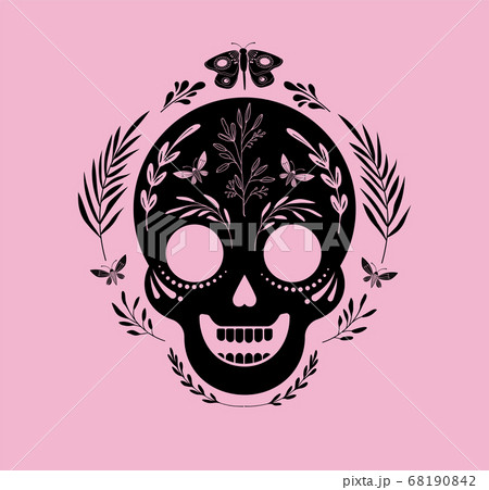 Day of the dead, Dia de los muertos, banner with colorful Mexican flowers. Fiesta, holiday poster Day of the dead, Dia de los muertos, banner with colorful Mexican flowers. Fiesta, holiday poster 68190842