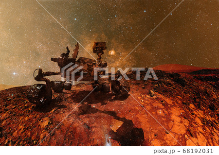 Curiosity rover. Planet Mars. Elements of this image furnished by NASA. Curiosity rover. Planet Mars. Elements of this image furnished by NASA. 68192031
