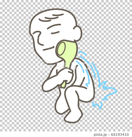 入浴前のマナー かけ湯のイラスト素材