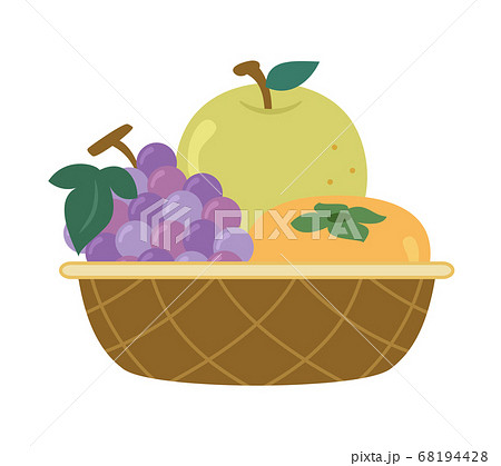おいしそうな秋の味覚の果物のイラスト 素材のイラスト素材