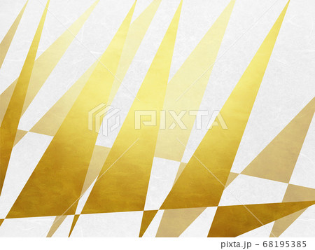 金色背景和柄テクスチャ 三角形のイラスト素材