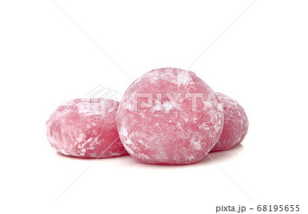 Daifuku mochi Japanese dessert on white background 68195655