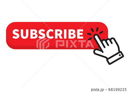 Subscribe red button click cursor or pointer. Subscribe red button click cursor or pointer. 68199235