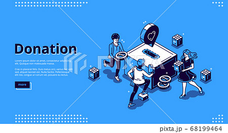 Vector banner of donation and charity 68199464