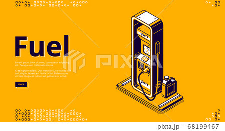Fuel, petroleum fueling service isometric landing 68199467