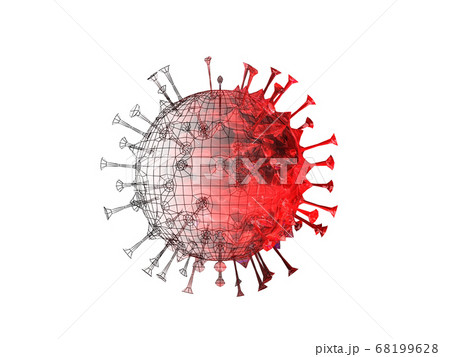 COVID-19 on white background,3d rendering . COVID-19 on white background,3d rendering . 68199628