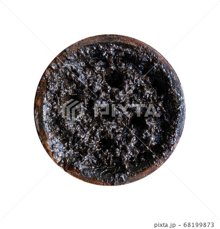 clay bowl with tobacco for smoking hookah top view on a white isolated background clay bowl with tobacco for smoking hookah top view on a white isolated background 68199873