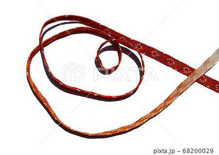 紐、日本の帯締め、平組、和素材、和風イメージ素材 68200029