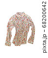 Female shirt, blouse with bright floral pattern, isolated on white background 68200642