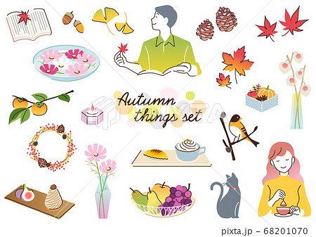 秋のおしゃれな果物・スイーツ・雑貨・小物セット 秋のおしゃれな果物・スイーツ・雑貨・小物セット 68201070
