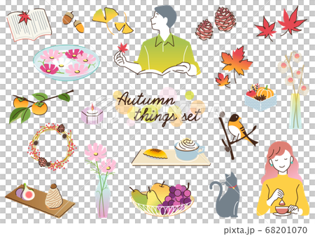 秋のおしゃれな果物・スイーツ・雑貨・小物セット 秋のおしゃれな果物・スイーツ・雑貨・小物セット 68201070