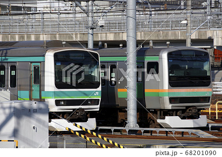 田町センターに留置中の東海道線・常磐線 68201090