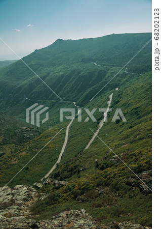 Long road on Zezere River valley Long road on Zezere River valley 68202123