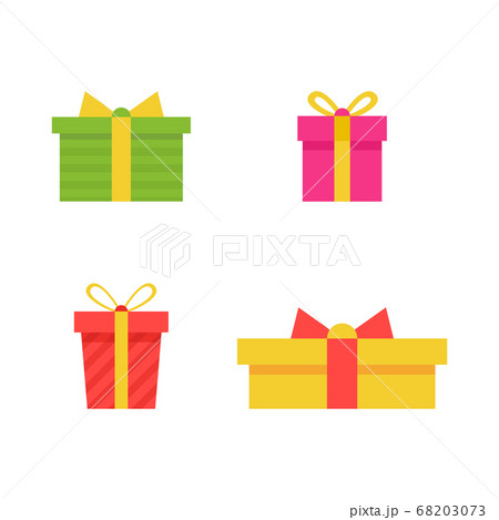 Gift boxes set isolated on white background. 68203073