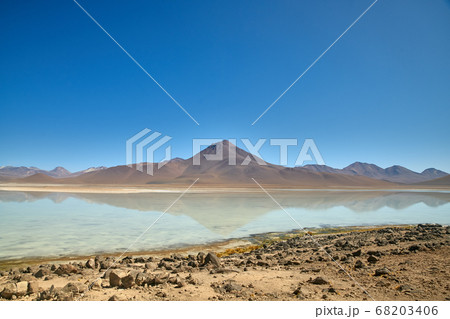Panoramic view at White Lagoon - South of Bolivia. Panoramic view at White Lagoon - South of Bolivia. 68203406