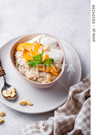 Oatmeal with apricots and nuts 68204206