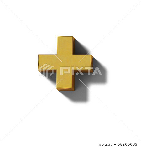 リアルなゴールド製のブロックの文字 背景透過 のイラスト素材 6060