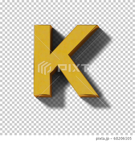 現實的金印刷體字母（透明背景） 68206105