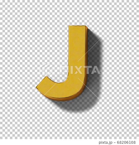 現實的金印刷體字母（透明背景） 68206108