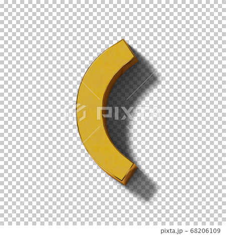 現實的金印刷體字母（透明背景） 68206109