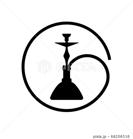 Hookah logo simple icon on white isolated background Hookah logo simple icon on white isolated background 68206516