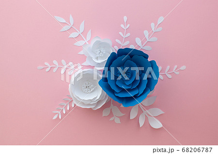 Paper art flowers for your design. Paper art flowers for your design. 68206787