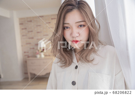 ゆるふわミディアムヘアー 日本人　ヘアスタイル　美容　美容室　ファッション 68206822