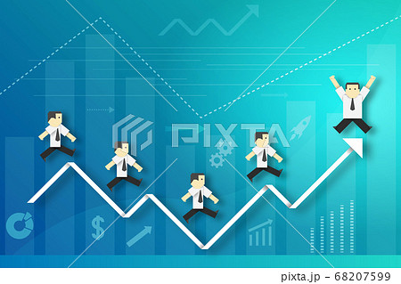 The Businessman Came Before Everyone to the Goal. The Businessman Came Before Everyone to the Goal. 68207599