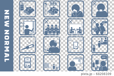 Corona's new lifestyle icon illustration set Corona's new lifestyle icon illustration set 68208109