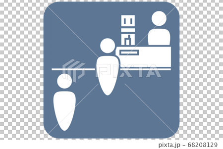Icon illustration that recommends to line up with a wide space 68208129