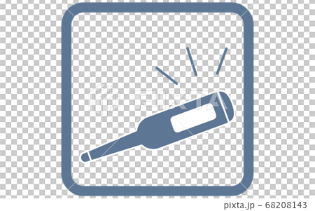 Icon illustration that encourages body temperature measurement Icon illustration that encourages body temperature measurement 68208143
