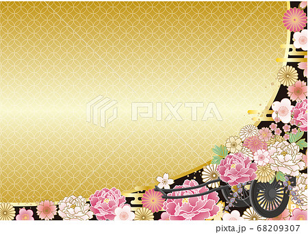 Japanese pattern background 94 - Stock Illustration [68209307] - PIXTA