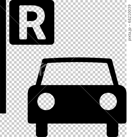 レンタカーのピクトグラムのイラスト素材