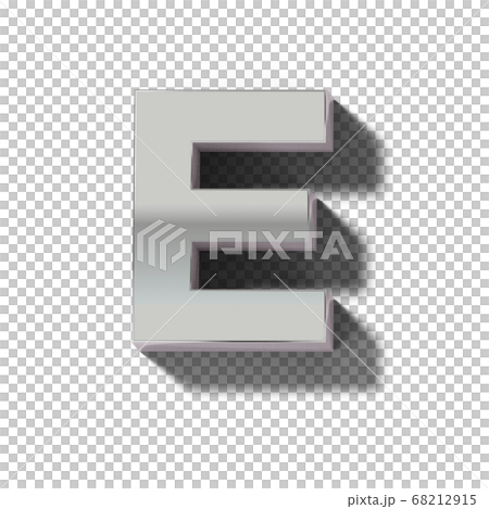 Realistic silver block letters 68212915