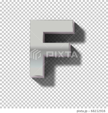 Realistic silver block letters 68212916