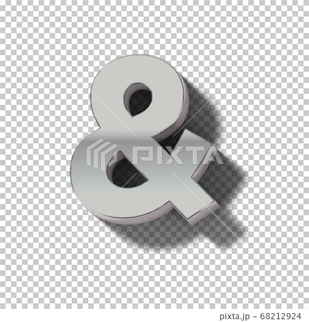 現實的銀印刷體字母 68212924