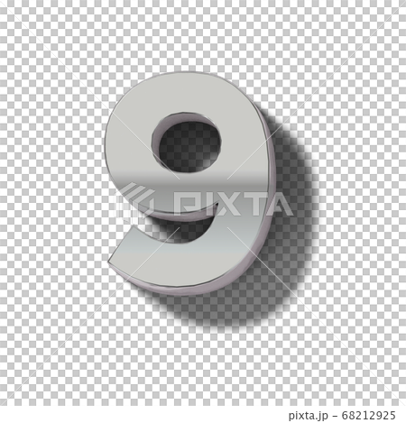 現實的銀印刷體字母 68212925