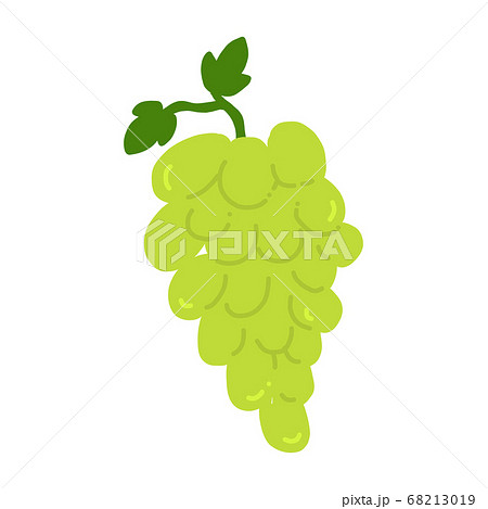 マスカットの手描きイラストアイコンのイラスト素材