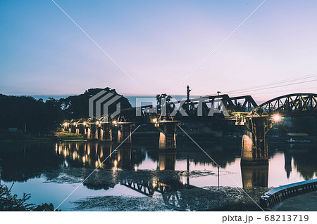 River Kwai Bridge at Kanchaburi in Thailand 68213719