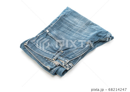 jeans folded on white background jeans folded on white background 68214247