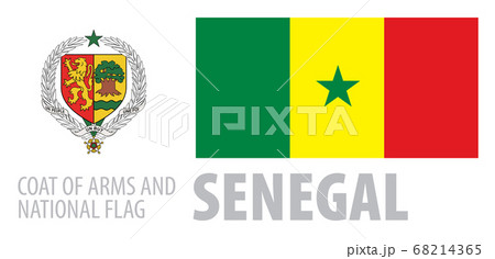Vector set of the coat of arms and national flag of Senegal Vector set of the coat of arms and national flag of Senegal 68214365