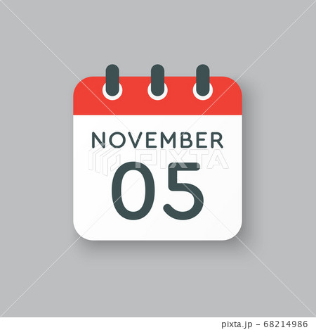 Calendar icon day 5 November, template icon day Calendar icon day 5 November, template icon day 68214986