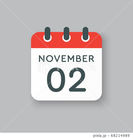 Calendar icon day 2 November, template icon day Calendar icon day 2 November, template icon day 68214989