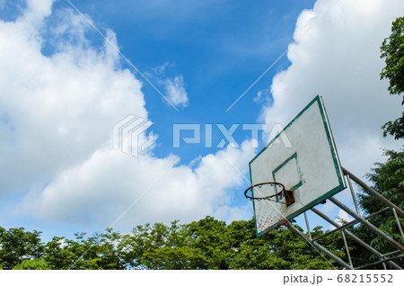 Broken basketball hoop Repair work temporarily Broken basketball hoop Repair work temporarily 68215552