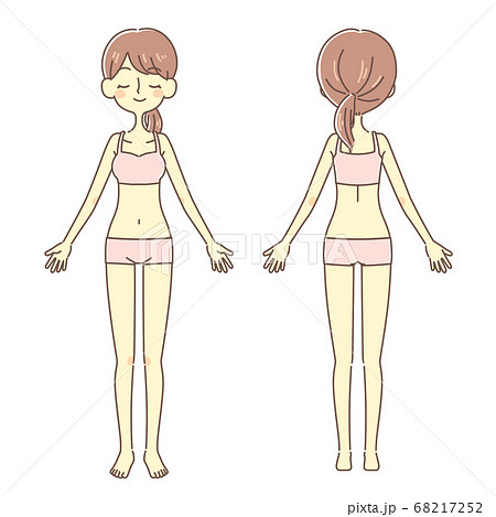 女性全身イラスト　美容 68217252