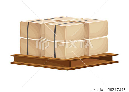 Recycling of Paper with Piles of Old and Waste Paper on Pallet Vector Illustration Recycling of Paper with Piles of Old and Waste Paper on Pallet Vector Illustration 68217843