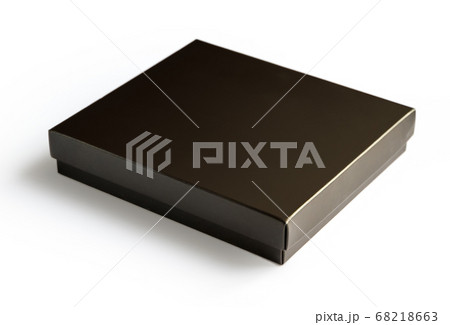 Black gift box isolated on white background 68218663