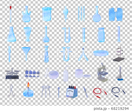 実験イラスト素材セット　／　アナログ風 68219294